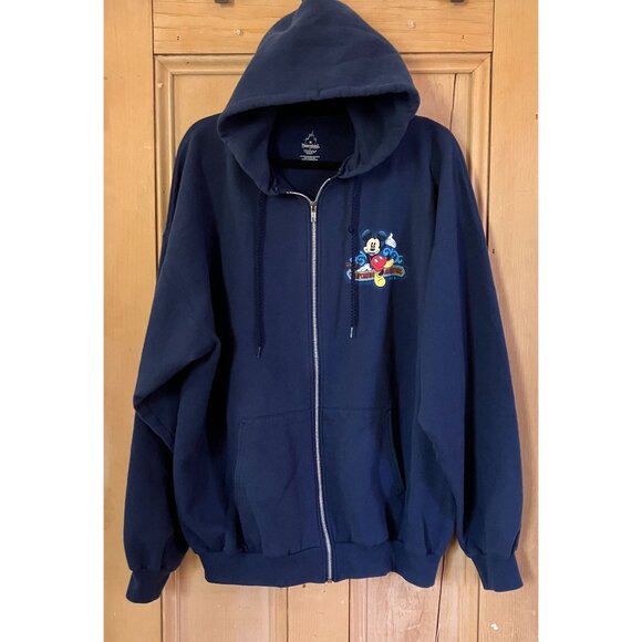 Disneyland Resort Mens California Adventure Full Zip Hoodie Size XL Blue AN EXC - Picture 5 of 9